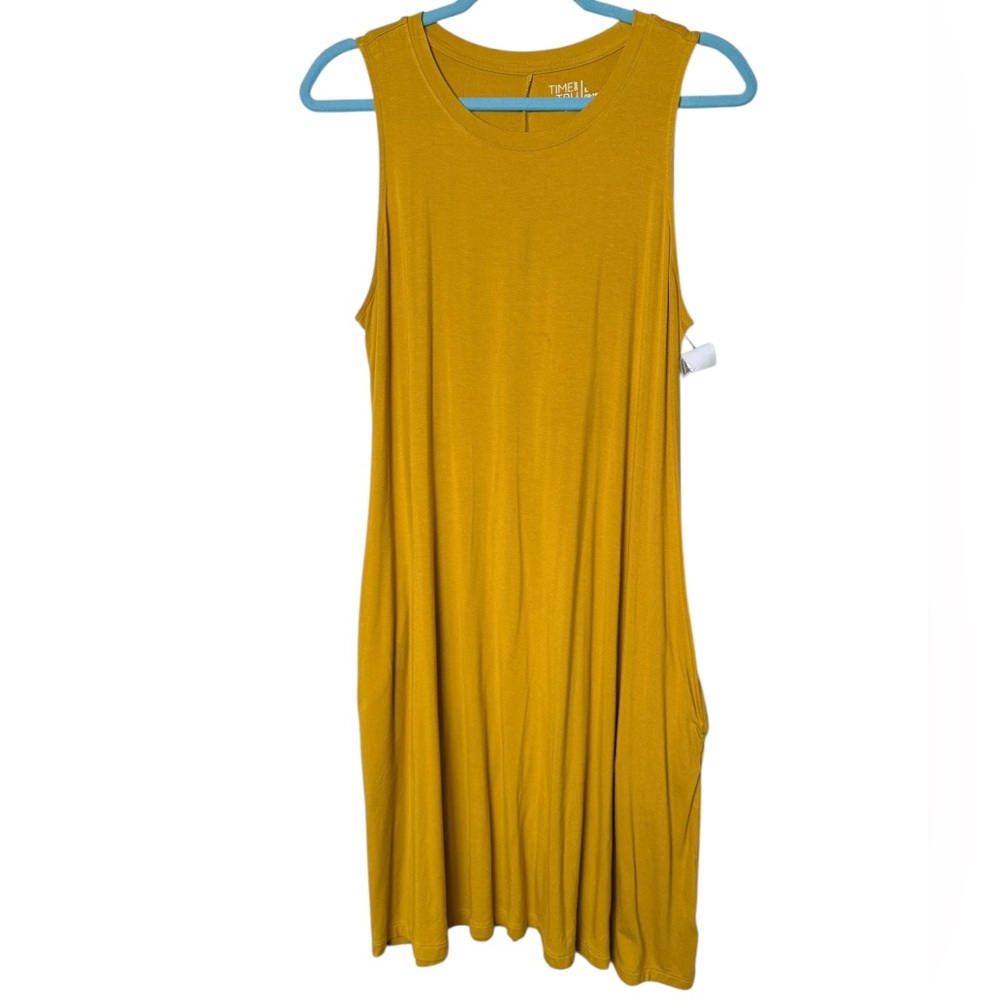 Time and Tru Large Mustard Midi Dress Sleeveless